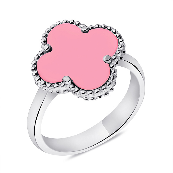 Серебряное кольцо Клевер с ониксом (арт. 7501/6566/15ор) – изображение 1