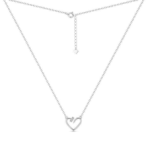 Серебряное колье Сердце (арт. 7507/2584) – изображение 2