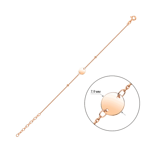 Браслет Монета з золота (арт. 326513/8) – зображення 2