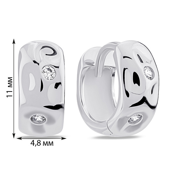 Серебряные серьги с фианитами (арт. 7502/9704/10) – изображение 2