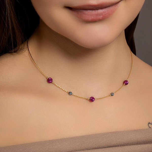 Золотое колье Francelli (арт. 352945ждмлн) – изображение 3