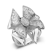 Массивное кольцо Francelli из белого золота с фианитами (арт. е156708б)