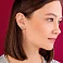Золотые серьги с фианитами (арт. 2100650101) – изображение 3