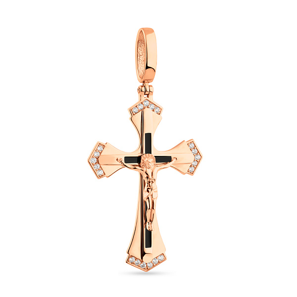 Золотой нательный крестик с распятием (арт. 130039Д) – изображение 1