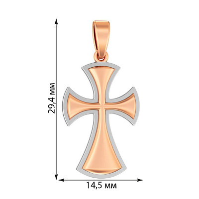 Золотой декоративный крестик  (арт. 440782)
