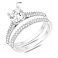 Серебряное двойное кольцо с фианитами (арт. 7501/8606) – изображение 2