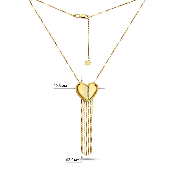 Золоте кольє Francelli з діамантами (арт. Ц361382005ж) – зображення 9