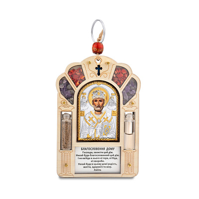 Икона святой Николай (80х120 мм) (арт. PI-1/003D/G/ua)