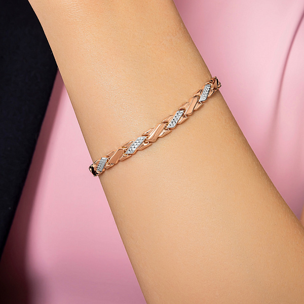 Золотий браслет без каміння (арт. 327209р) – зображення 2