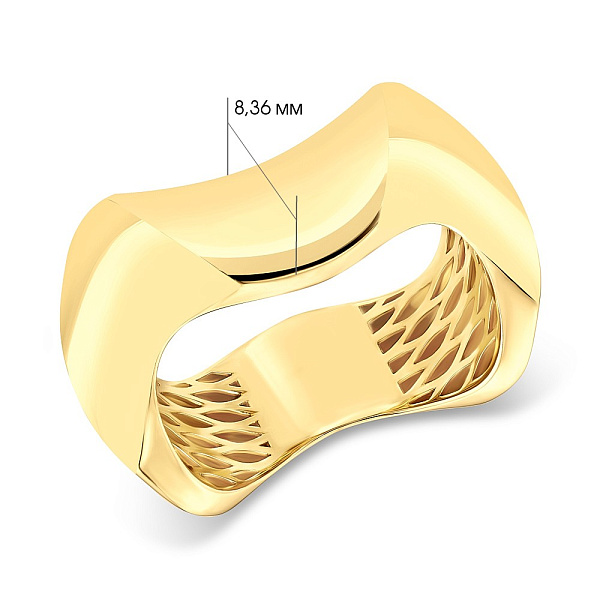 Широкое кольцо из желтого золота (арт. 155311ж) – изображение 5