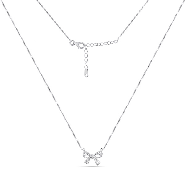 Серебряное колье Бант с фианитами (арт. 7507/2524) – изображение 1