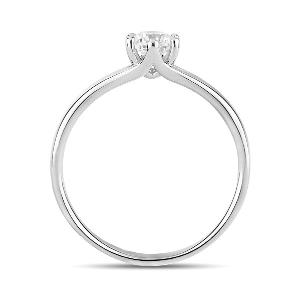 Кольцо из белого золота с бриллиантом (арт. К011164040б) – изображение 5