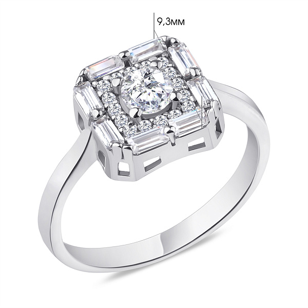 Серебряное кольцо с россыпью камней  (арт. 7501/5873) – изображение 2