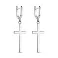 Серьги-подвески серебряные "Крестики" (арт. 7502/4632) – изображение 1