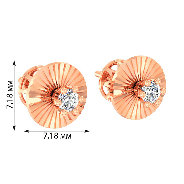 Детские золотые серьги с фианитами (арт. 110507) – изображение 2