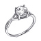 Серебряное кольцо с крупным фианитом (арт. 7501/К2Ф/862-16,5)