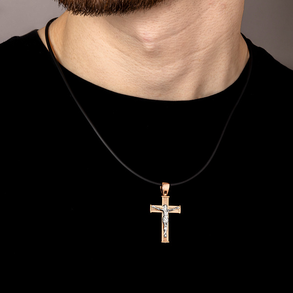 Золотой крестик с распятием (арт. 500684) – изображение 2