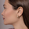 Золотые серьги Сердечки с фианитами (арт. 111200ж) – изображение 3