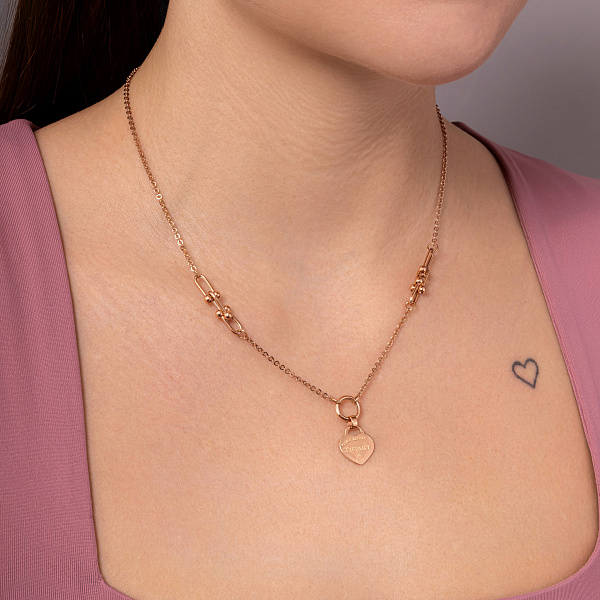 Золоте кольє Серце (арт. 352433) – зображення 3