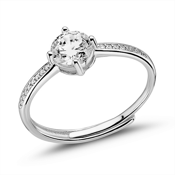 Срібна каблучка з фіанітами (арт. 7501/8100) – зображення 1