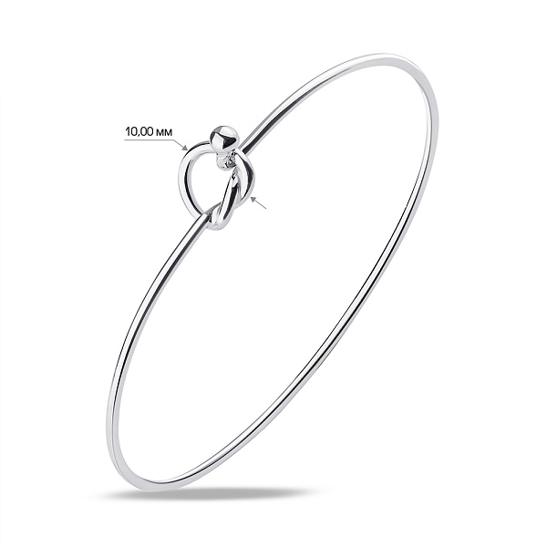 Жорсткий браслет зі срібла "Вузлик" Trendy Style (арт. 7509/719) – зображення 2