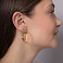 Серьги кольца из желтого золота (арт. 108663/40ж) – изображение 4