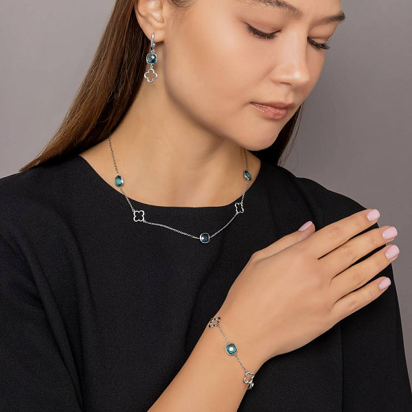 Золотой женский браслет с кварцем (арт. 323583бПкс) – изображение 4