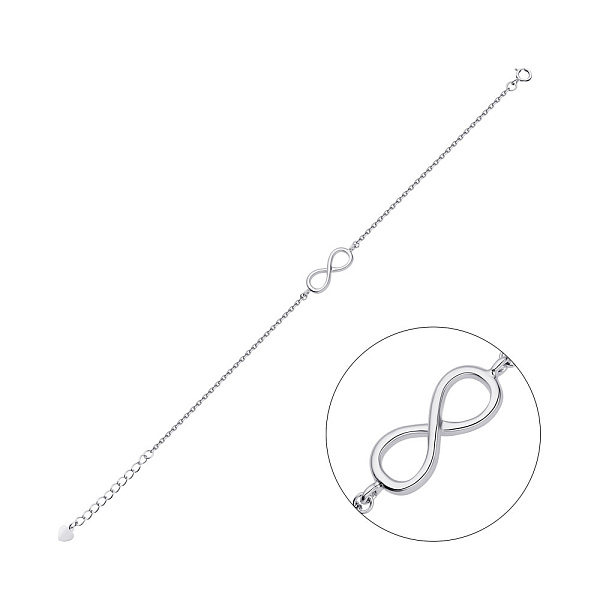 Браслет «Нескінченність» зі срібла (арт. 7509/2229/20) – зображення 1