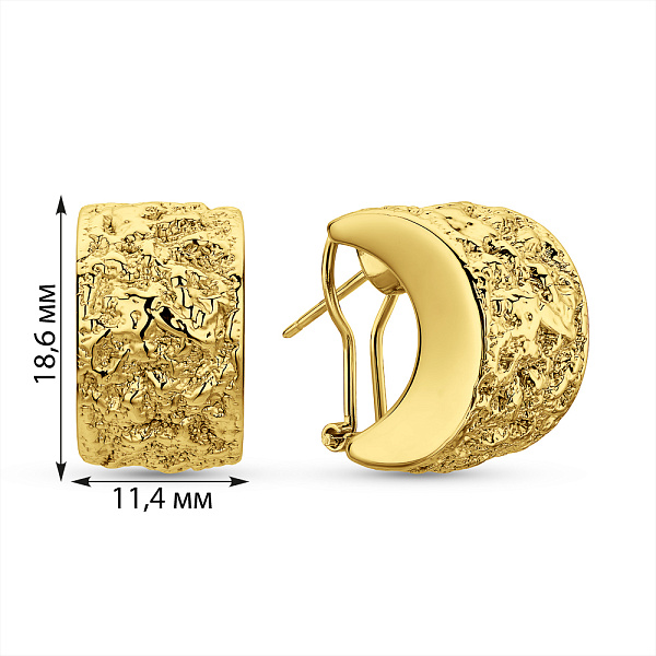 Сережки з жовтого золота Francelli (арт. е1091967ж) – зображення 4