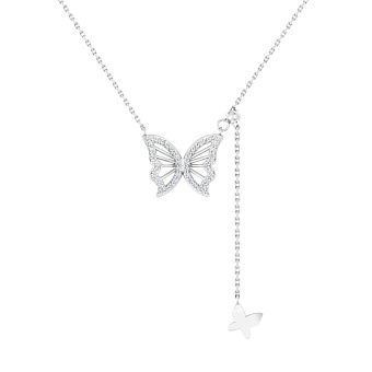 Золоте кольє Метелик з діамантами (арт. Ц011765010б)