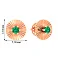 Детские золотые серьги с зелеными фианитами (арт. 110507з) – изображение 2