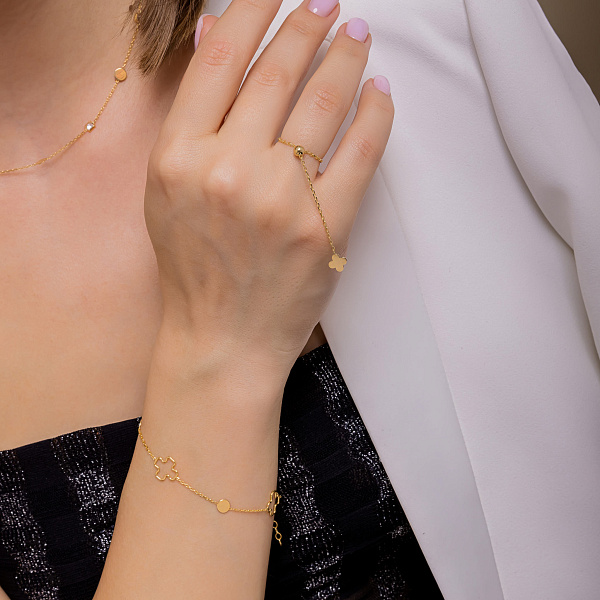 Золотой браслет без камней (арт. 326705ж) – изображение 4