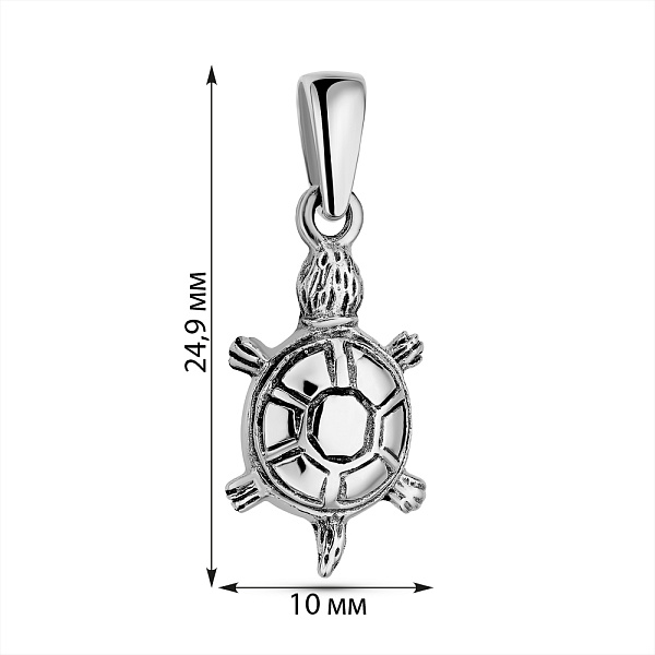 Серебряный подвес Черепашка (арт. 7903/4335) – изображение 2