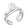 Кольцо серебряное с жемчугом (арт. 7501/К2Ж/1282-17,5) – изображение 1