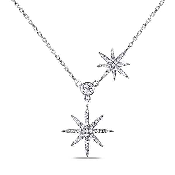 Серебряное колье "Звезды" с фианитами (арт. 7507/1212) – изображение 1