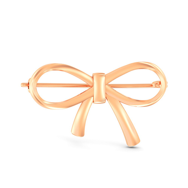 Золота брошка Бантики  (арт. 360254) – зображення 1