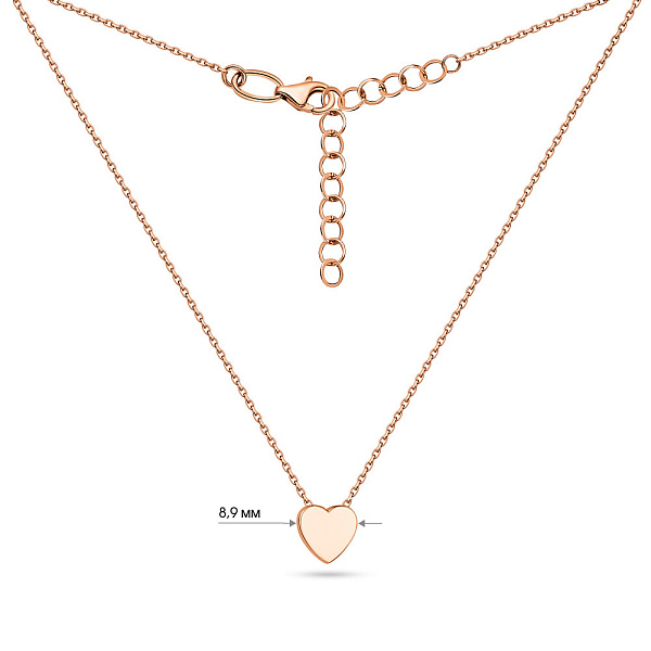 Золотое колье  "Сердце" (арт. 352311) – изображение 4
