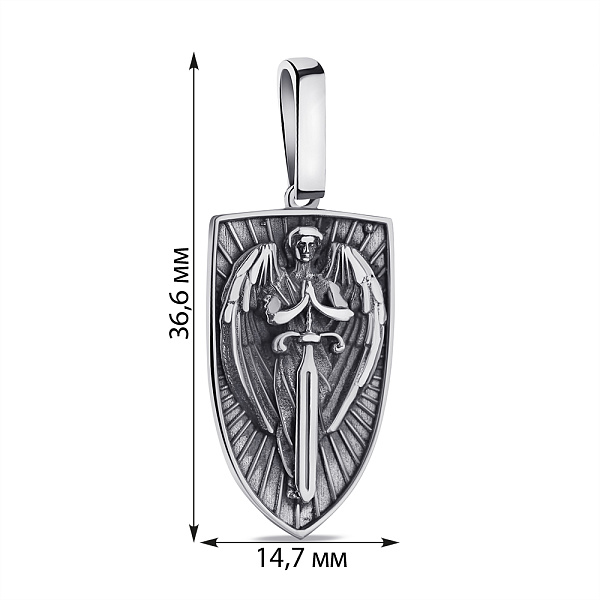 Серебряная ладанка Архангел Михаил (арт. 7917/1112пю) – изображение 2