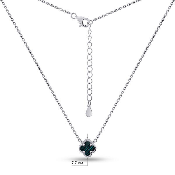 Срібне кольє з малахітом (арт. 7507/470/7млх) – зображення 3