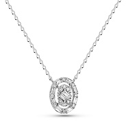 Кольє з білого золота з діамантами (арт. Ц341550015б)