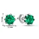 Серьги-пусеты из серебра с изумрудом (арт. 7518/531Измсп) – изображение 2
