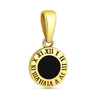 Подвес из желтого золота с эмалью (арт. 441277жеч)