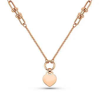 Золотое колье Сердечко (арт. 352433)