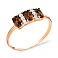 Золотое кольцо с коньячными кварцем и фианитами (арт. 140580Пкр) – изображение 1