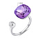 Серебряное кольцо с фианитом (арт. 7501/2184683цф) – изображение 2