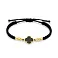 Браслет на нити с ониксом и золотыми вставками (арт. 340102жчо) – изображение 1