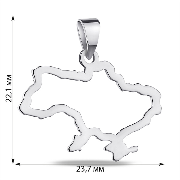 Подвес из серебра "Украина" без камней (арт. 7503/1425П) – изображение 2