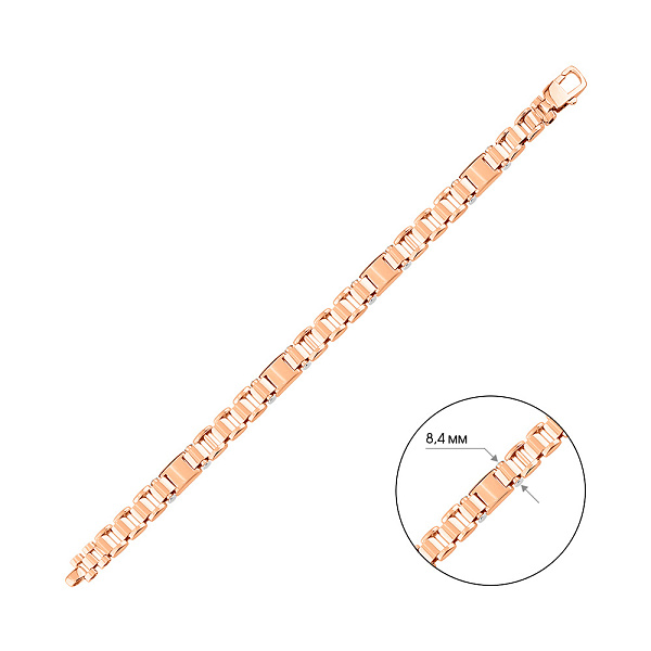 Браслет из красного и белого золота (арт. 3261216кб) – изображение 4