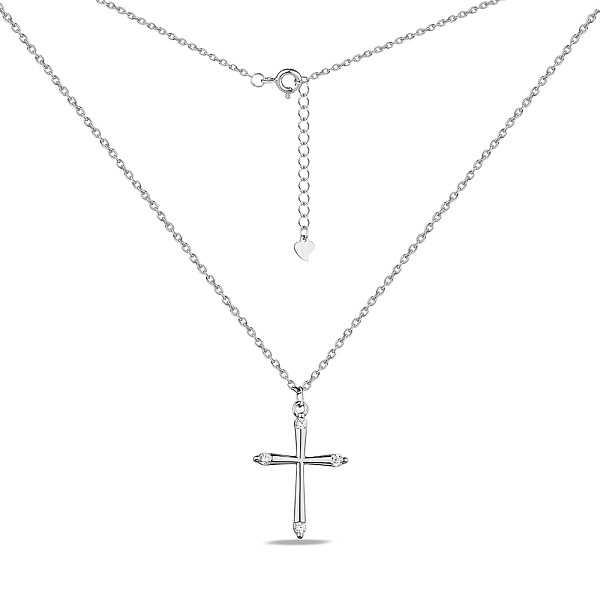 Колье из серебра Крестик с фианитами (арт. 7507/1918) – изображение 2