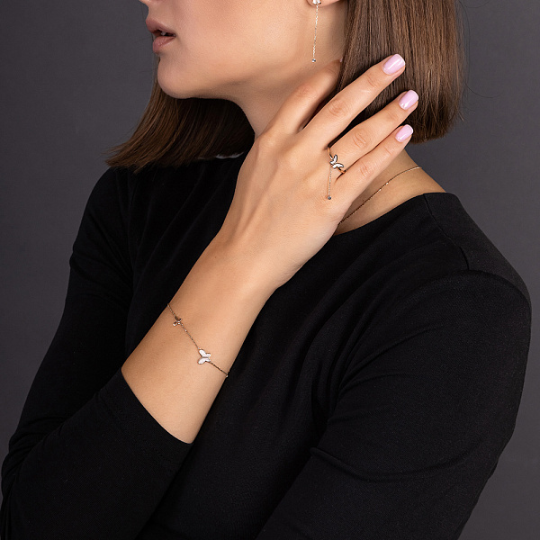 Браслет из красного золота Бабочки (арт. 341213еп) – изображение 5